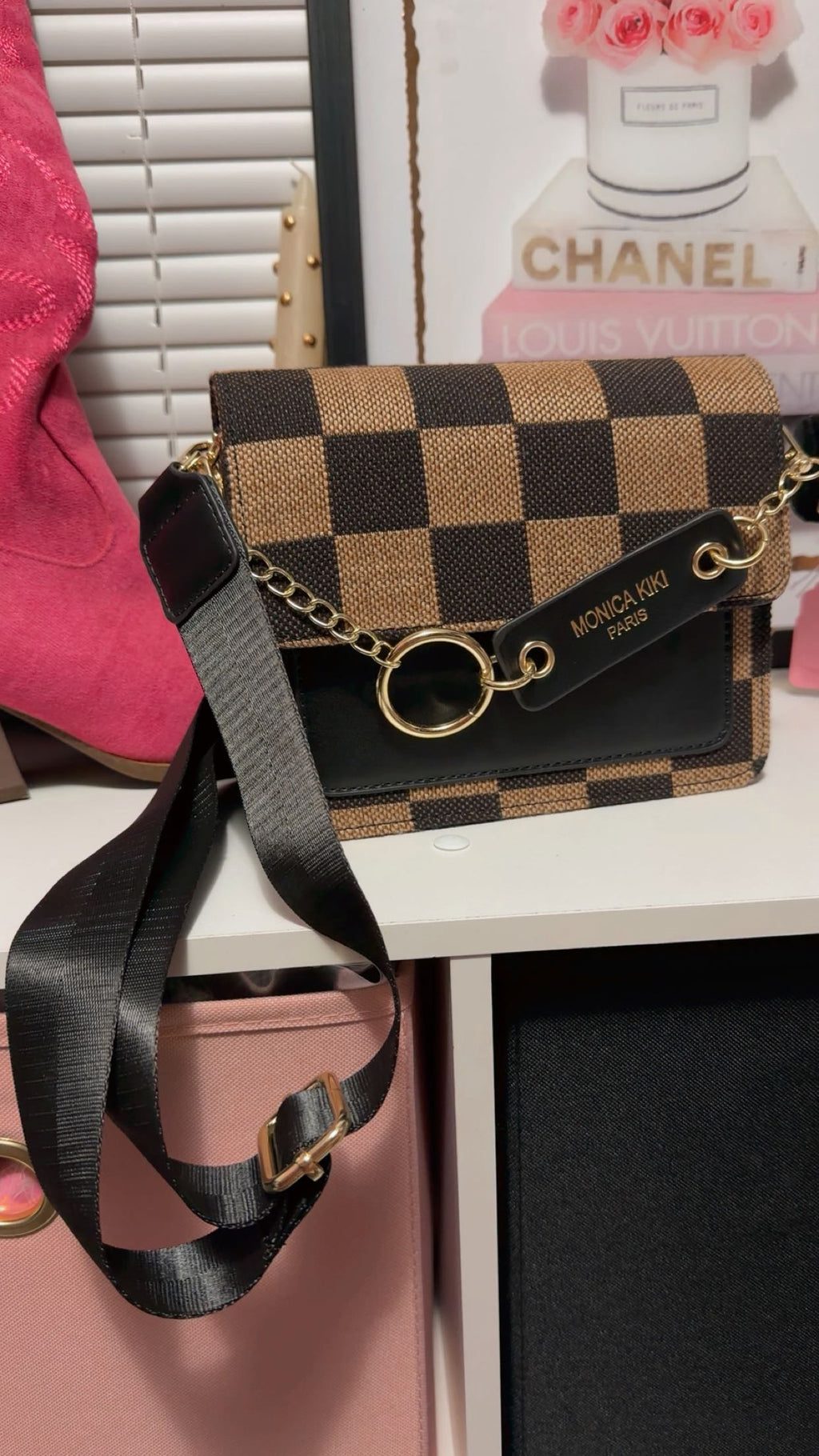 Checkered Crossbody