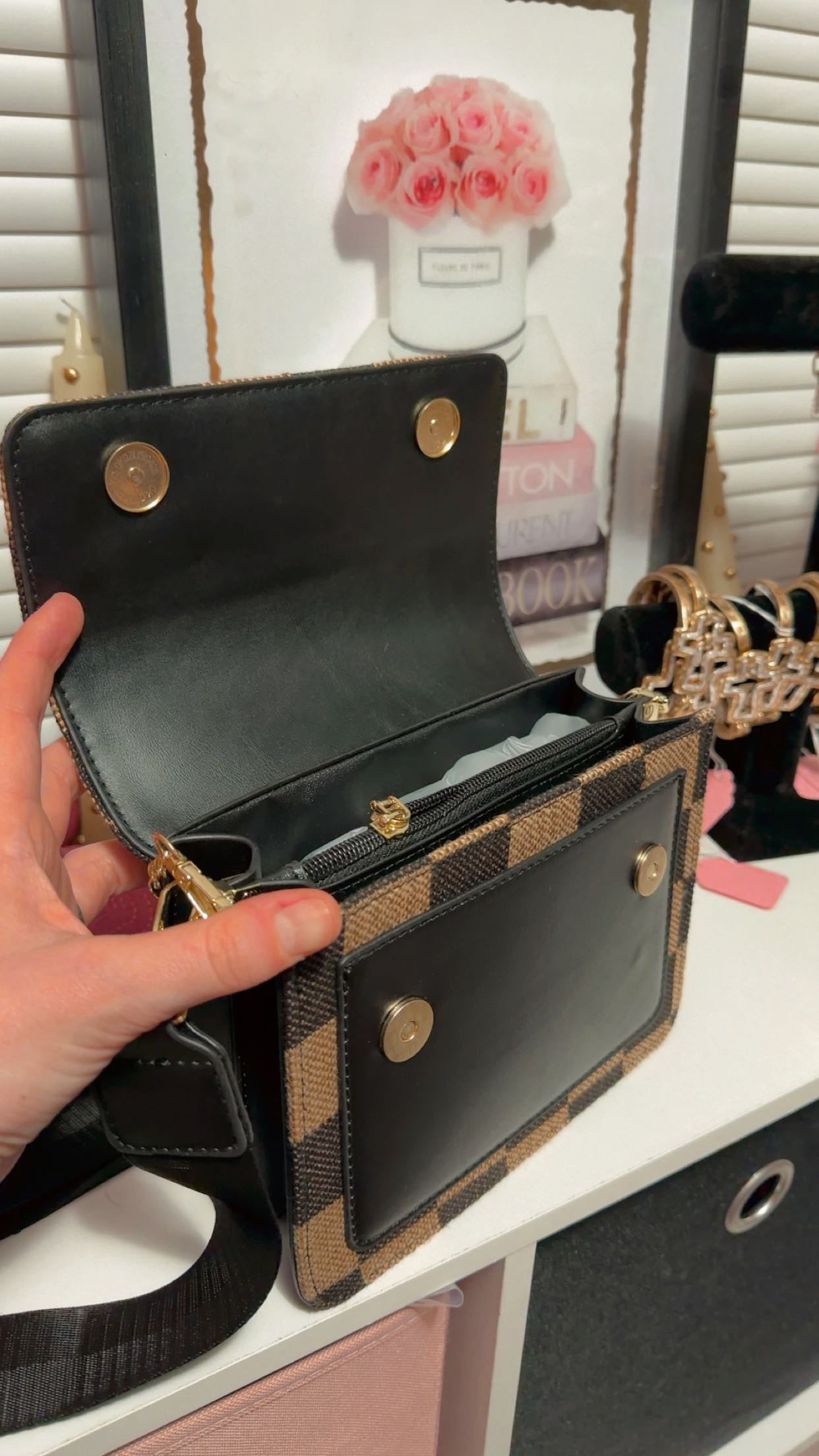 Checkered Crossbody