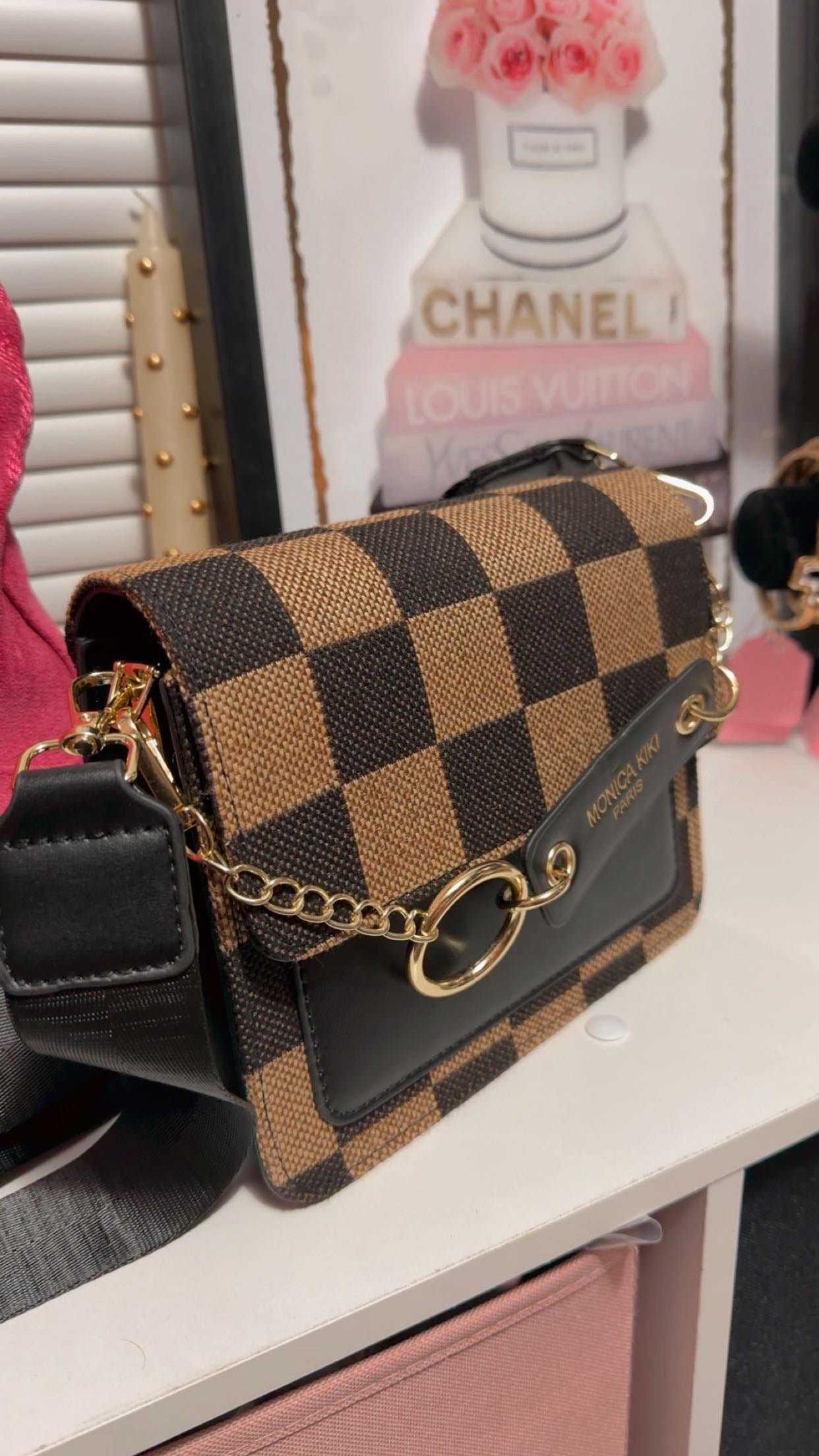 Checkered Crossbody